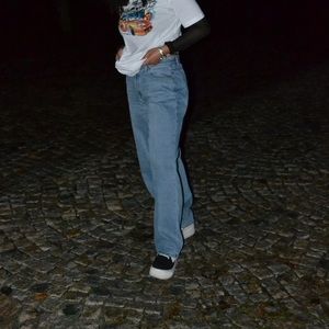 Nasty Gal High-Waisted and Oversized Wide-Leg Jeans